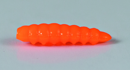 LARVA DEL MIELE 25 mm Ø 5.5 mm in file da 6 (Col. ARANCIONE) 54 pezzi